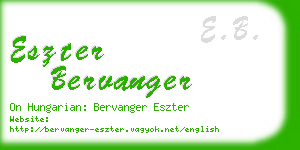 eszter bervanger business card